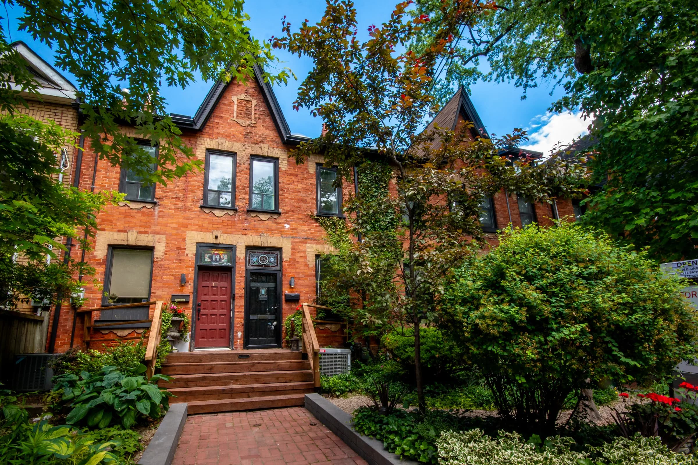 Front exterior of the Blong Avenue townhome