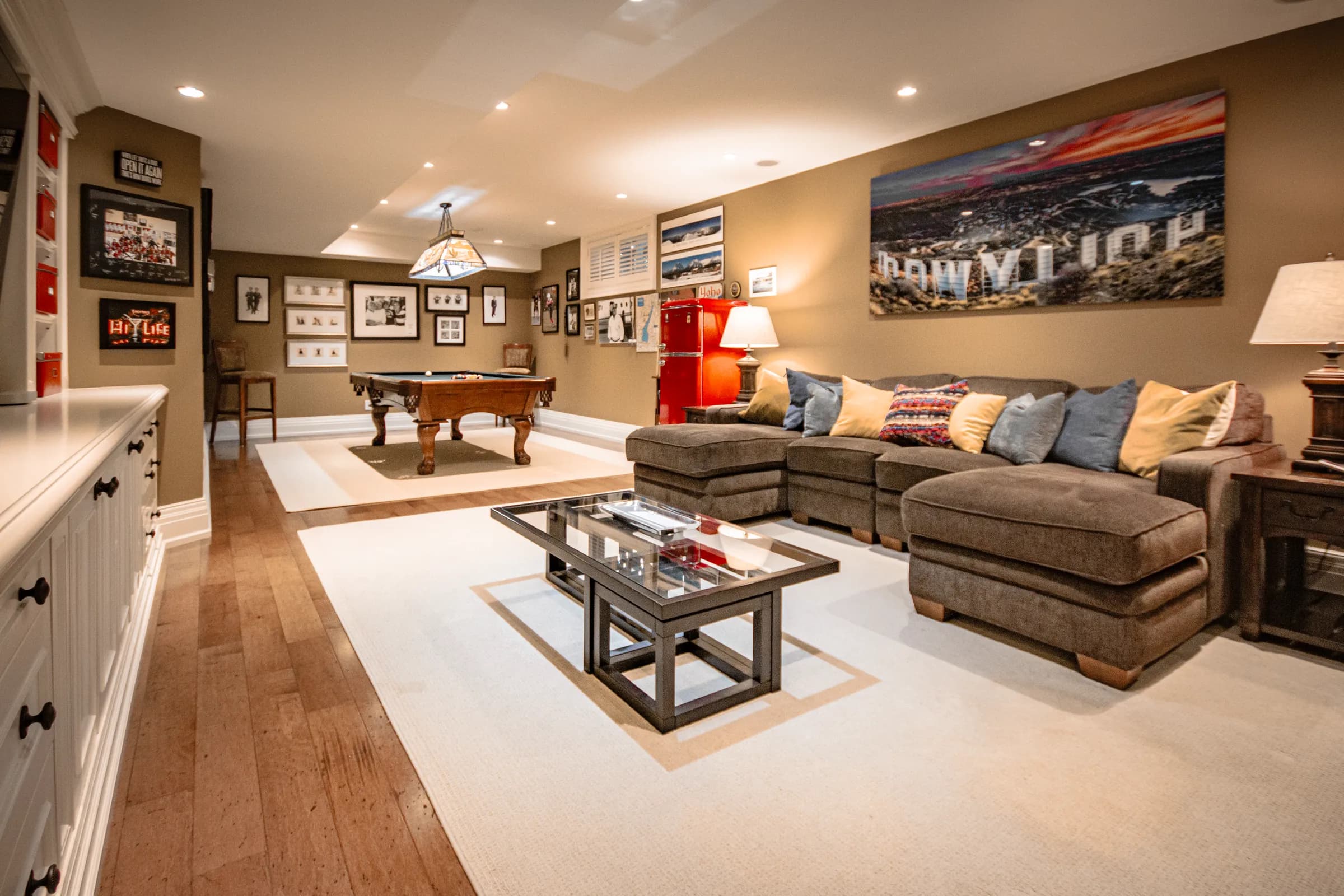 Finished recreation room